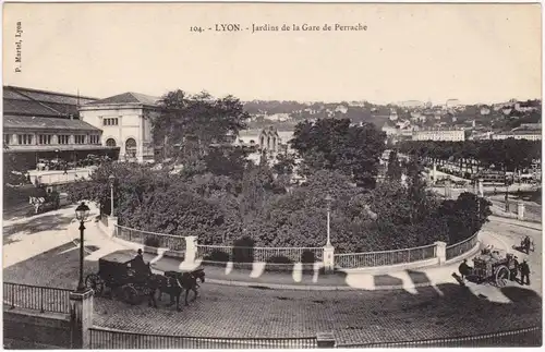 Lyon Jardins de la Gare de Perrache CPA Ansichtskarte 1924