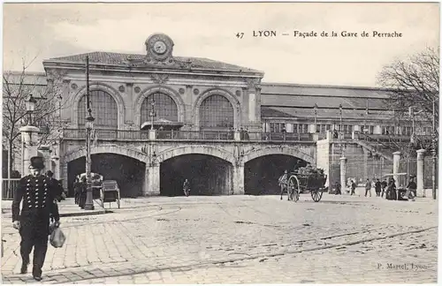 Lyon Facade de La Gare de Perrache CPA Ansichtskarte 1913