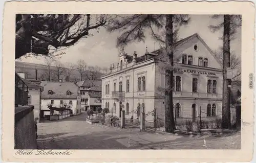 Bad Liebwerda Lázně Libverda Hotel Cafe Villa Anna b Liberec Reichenberg 1928