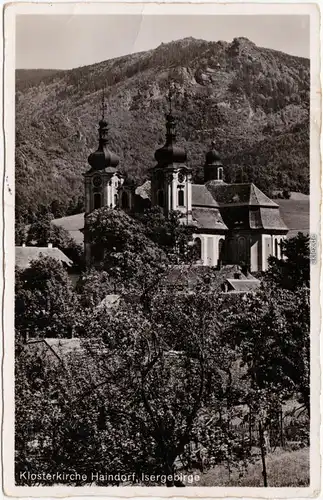 Haindorf Hejnice Blick auf die Klosterkirche b Liberec Reichenberg 1940