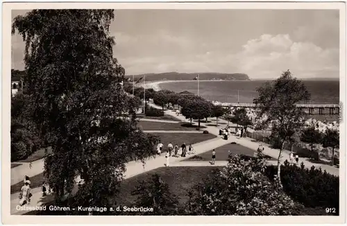 Göhren (Rügen) Kuranlage und Seebrücke Ansichtskarte 1930