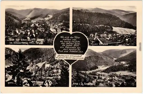 Sitzendorf 4B Panorama  Foto Ansichtskarte 1959