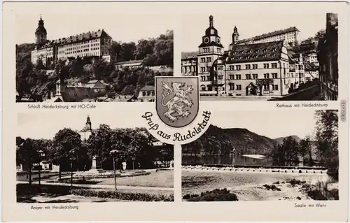 Rudolstadt Schloss Heidecksburg, Rathaus, Anger, Saale 1958