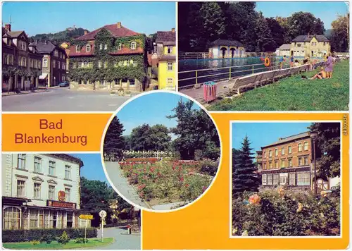 Bad Blankenburg Markt, Schwimmbad, Cafe Central, Erolungsheim 1988