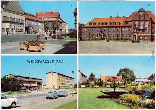 Weißwasser Oberlausitz Běła Woda Muskauer Straße, Rathaus, Humboldtstraße 1977