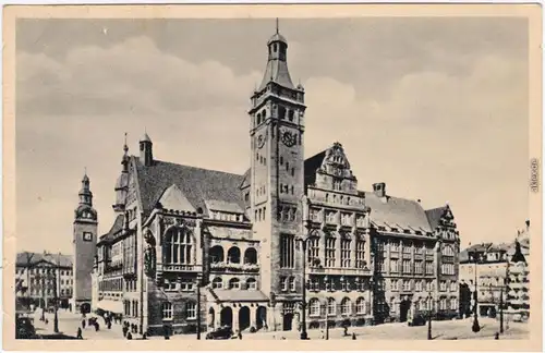 Chemnitz Karl-Marx-Stadt Neues Rathaus Ansichtskarte 1947