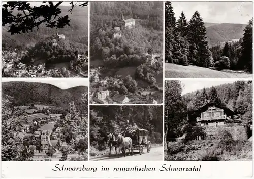 Schwarzburg Luftbilder, Kutsche, Schweizerhaus 1975