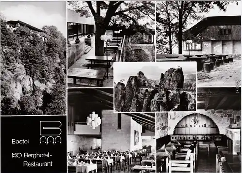 Rathen Bastei-Restaurant, innen und außen b Pirna Bad Schandau 1980