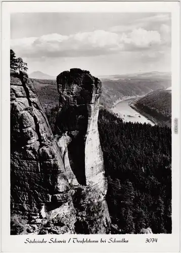 Schmilka Sächsische Schweiz - Teufelsturm 1980 