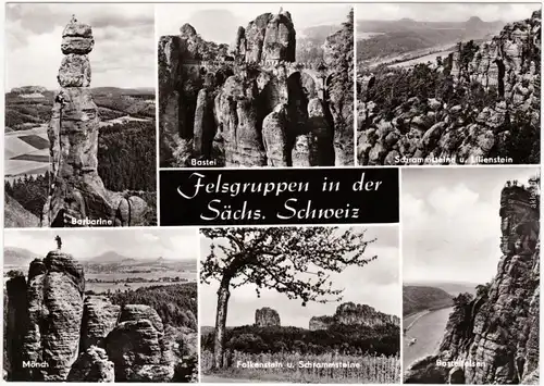 Pfaffendorf-Königstein (Sächsische Schweiz) Felsengruppen   1979 