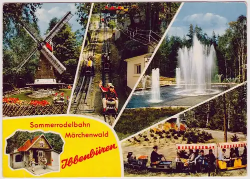 Ibbenbüren Sommerrodelbahn - Märchenwald Ansichtskarte 1975