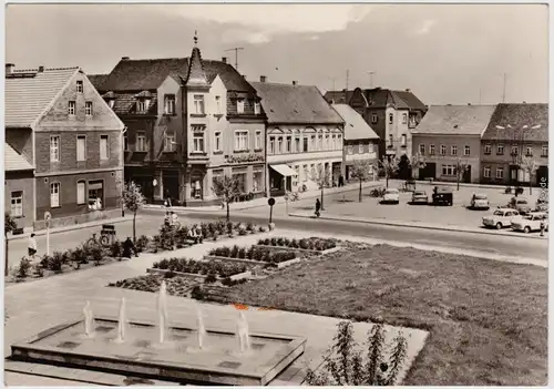 Elsterwerda Wikow Blick über den Marktplatz  Foto Ansichtskarte  1971