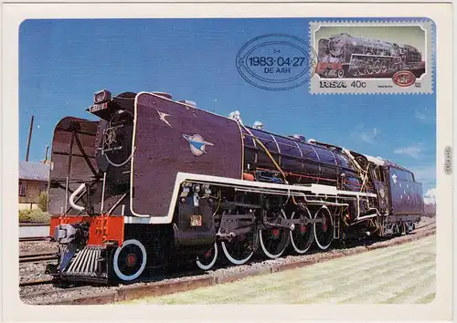 Dampflokomotive (Sondermarke) - Südafrika Southafrica Vintage Postcard 1983