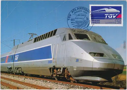 SNCF T.G.V. Atlantique (Sondermarke) TGV Train Eisenbahn Zug Frankreich 1989