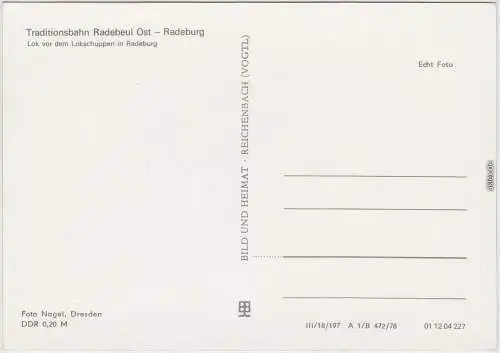 Radeburg Lokschuppen in Radeburg  Radebeul Ost 1978