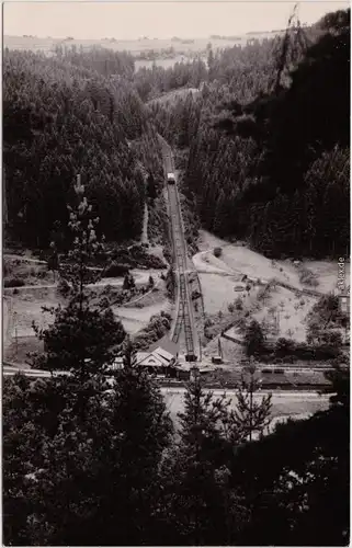 Lichtenhain Fotokarte  Oberweißbach Oberweißbacher Bergbahn Panorama 1963