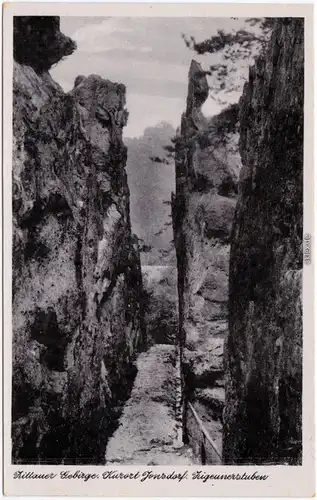 Jonsdorf Zigeunerstuben -  Nonnenfelsen Ansichtskarte Oberlausitz b Zittau  1955