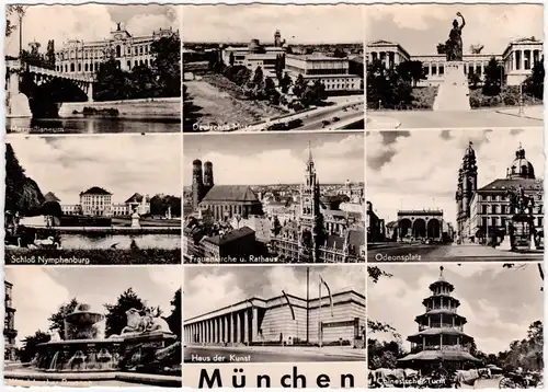 München Haus der Kunst, Chinesischer Turm, Odeonsplatz 1957
