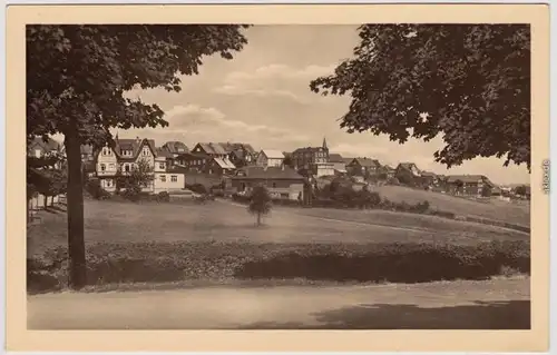 Masserberg Straßenpartie an der Stadt Foto Ansichtskarte 1953