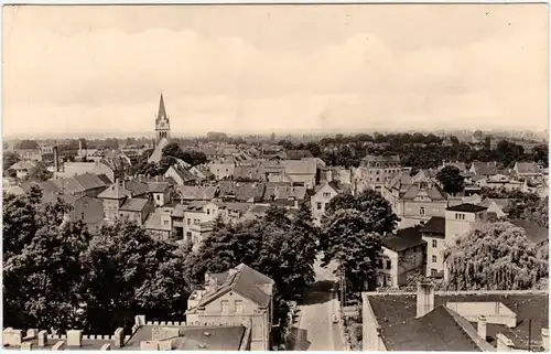 Bad Liebenwerda Panorama über den Dächern Foto Ansichtskarte  1963