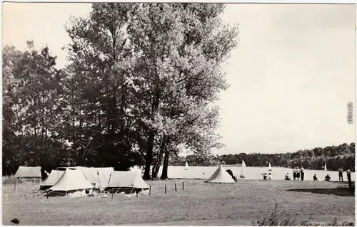 Goyatz Schwielochsee Schwielochsee mit Zelten Foto Ansichtskarte 1964