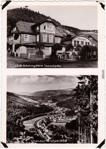 Sitzendorf Panorama und FDGB-Erholungsheim Semmelpeter 1963