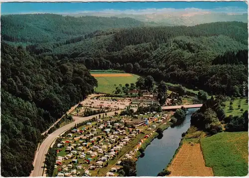 Glüder Solingen Campingplatz im Tal der Wupper - Luftbild 1971