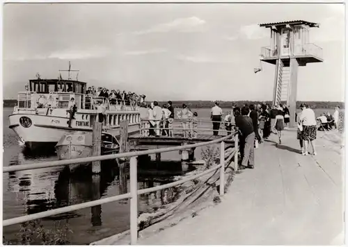 Klink (Müritz) Fahrgastschiff - Anlegestelle  Foto Anichtskarte  1975