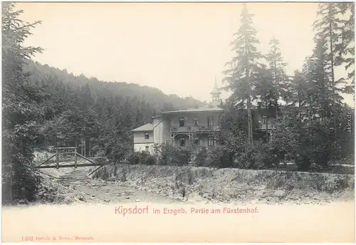 Ansichtskarte Kipsdorf Altenberg Erzgebirge Partie am Fürstenhof 1912