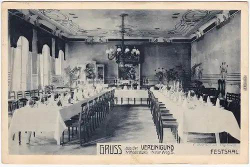Magdeburg Festsaal-Vereinigung, Neue Weg 5 Ansichtskarte 1910