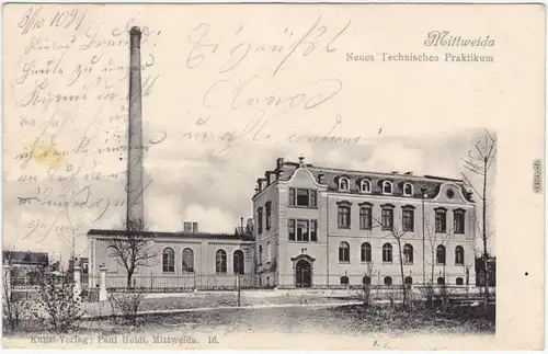 Mittweida Fabrikanlage Neues Technisches Praktikum b Chemnitz  1901