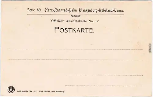 Elbingerode Partie an der Stadt Ansichtskarte Harz b Halberstadt  1908