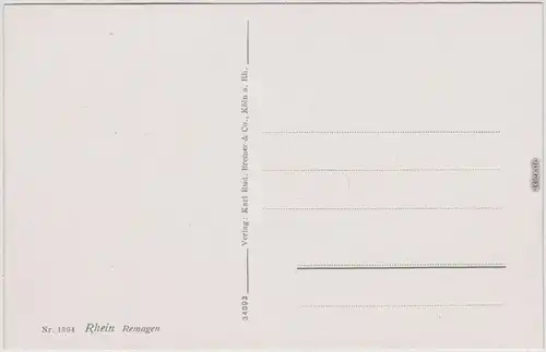 Remagen Totalansicht Ansichtskarte  1915