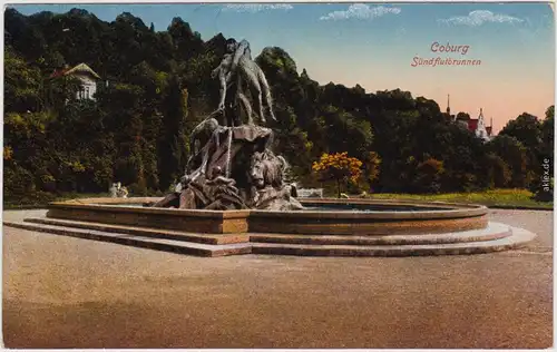 Ansichtskarte  Coburg Sündflutbrunnen 1914