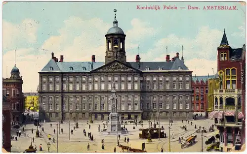 Ansichtskarte Vintage Postcard  Amsterdam Koninklijk Paleis 1912