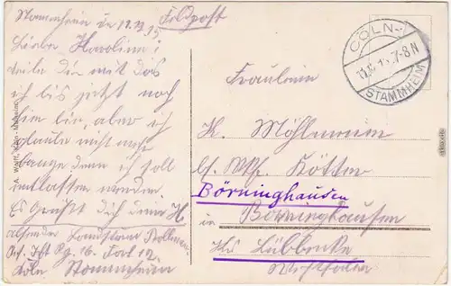 Ansichtskarte Mülheim Köln Coellen /  Cöln Partie im Stadtgarten 1915