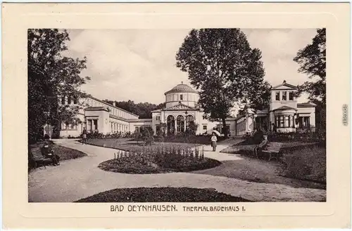 Bad Oeynhausen Thermalbadehaus  Ansichtskarte  1912