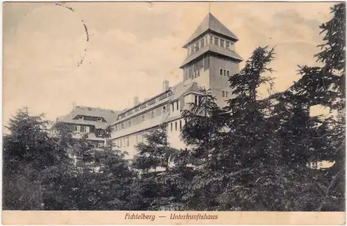 Ansichtskarte Oberwiesenthal Unterkunftshaus, Fichtelberg 1910