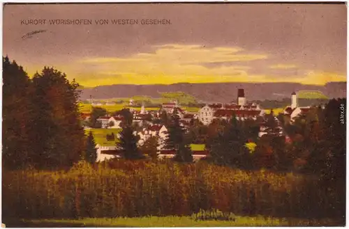 Bad Wörishofen von Westen Ansichtskarte 1918