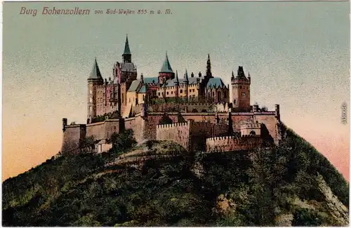 Ansichtskarte Hechingen Burg Hohenzollern 1915