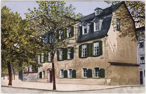 Weimar Partie am Schillerhaus  Ansichtskarte  1918