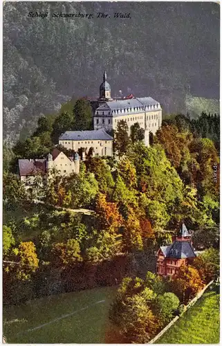 Ansichtskarte  Schwarzburg Blick auf das Schloß 1915