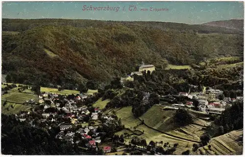 Schwarzburg Blick auf die Stadt Ansichtskarte 1915