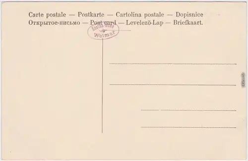 Weimar Straßenpartie am Goethemuseum Ansichtskarte  1922