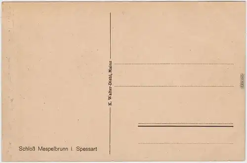 Mespelbrunn Schloß Mespelbrunn  Ansichtskarte  1920