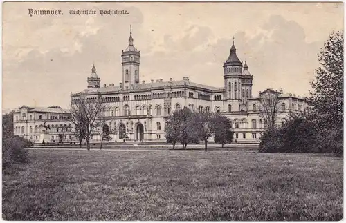 Hannover Partie an der Technischen Hochschule Ansichtskarte  1917