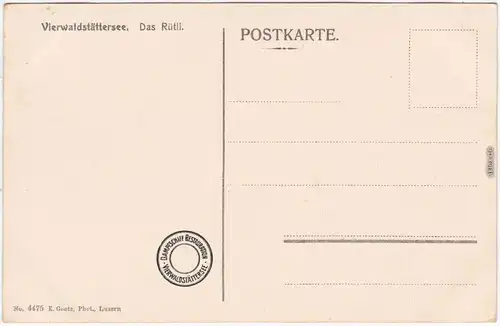 Seelisberg Vierwaldstätterse. Das Rütli Ansichtskarte 1914