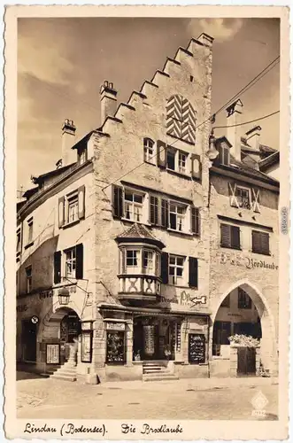 Lindau (Bodensee) Gasthaus, Kiosk - Brodlaube Foto Ansichtskarte  1941