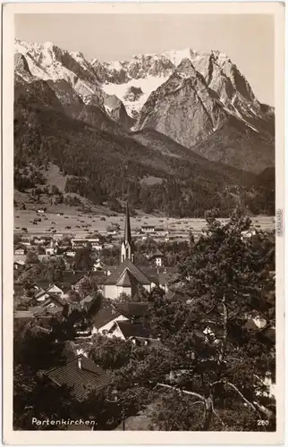 Garmisch-Partenkirchen Blick auf Partenkirchen  Foto Ansichtskarte 1932