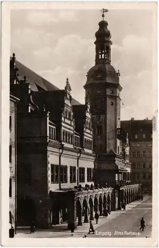 Leipzig Altes Rathaus Foto Ansichtskarte  1930